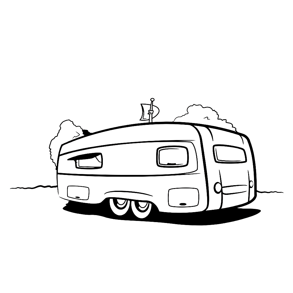 Plansa de colorat cu Camping 64 61